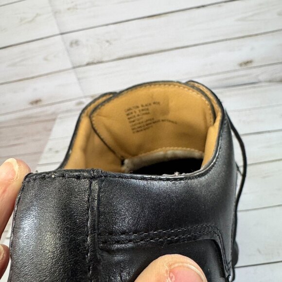 Croft & Barrow Carlton Black Leather Wide Lace Up Mens Dress Shoes Size 9 Wide - Picture 11 of 13